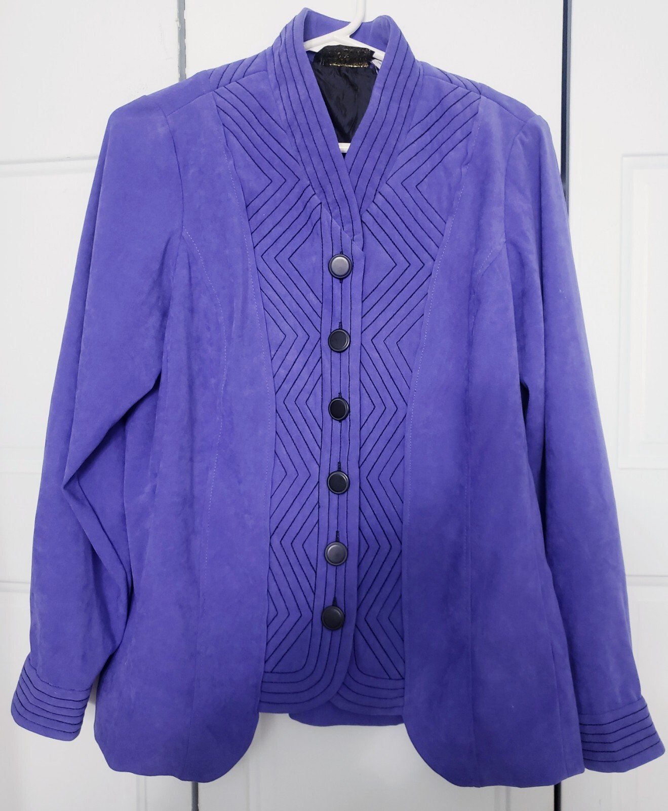 bob mackie wearable art suede jacket