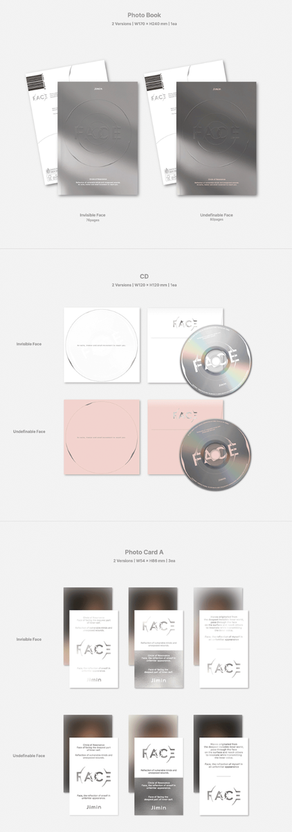 BTS JIMIN Face 2 version Set + Store Gift Photos | eBay