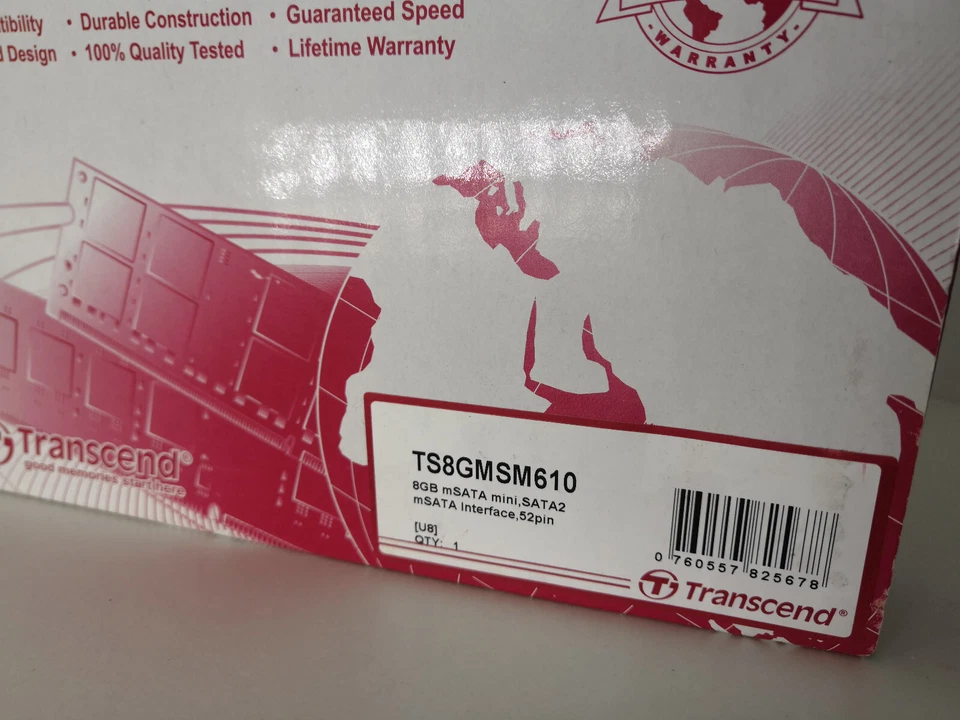 8GB mSATA mini SATA2 intern 52Pin , TS8GMSM610 , SSD Festplatte , NEU OVP - Bild 4 von 4