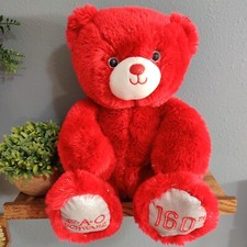 Fao Schwarz Red Teddy Bear Plush 160th Collector Edition Stuffed Animal Kids Toy