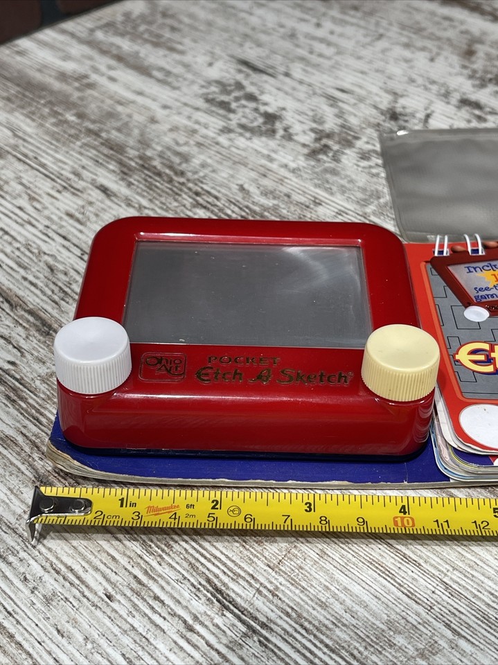 Vintage Pocket Etch A Sketch Ohio Art NOS 515 Red Fun Toy Travel Draw