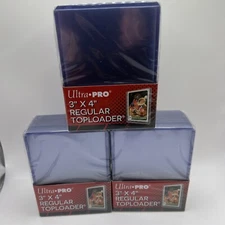 Ultra Pro 3X4 Regular Toploaders 35pt 3 Packs of 25 for Standard Sized Cards