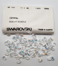 Factory Pack Swarovski Crystal Clear AB 9x6mm Barrel 5204 Beads; 144pc