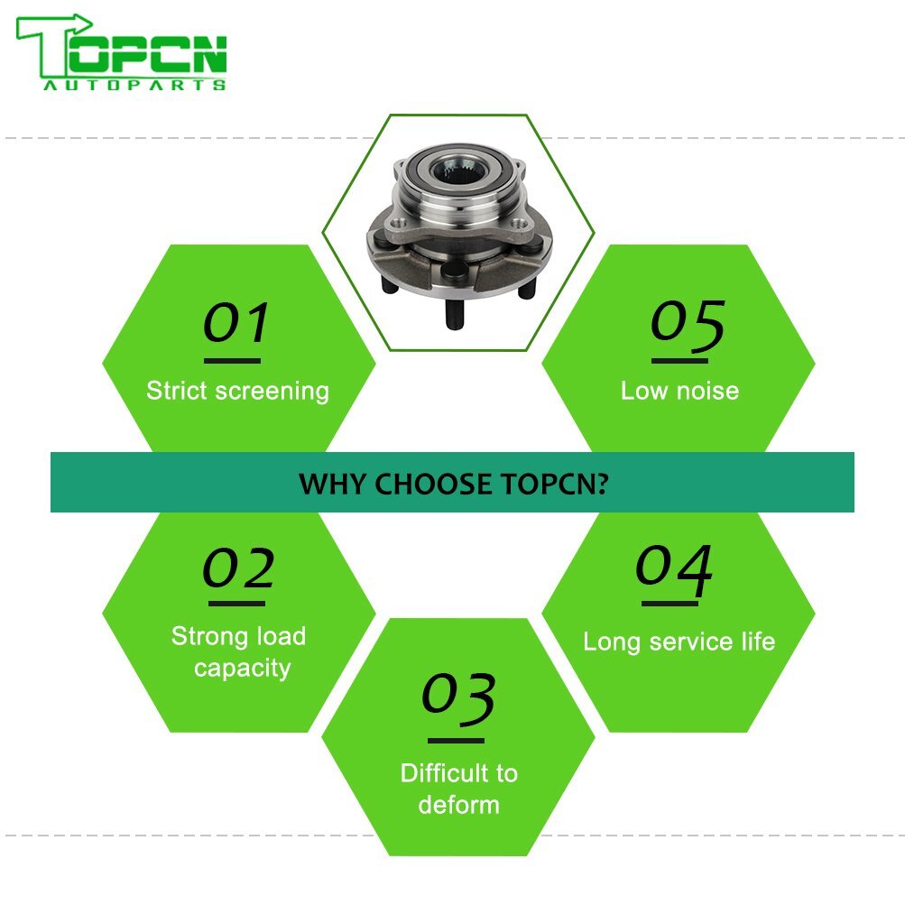 2 Rear Wheel Hub Bearing Assembly Fits Ford Gt 2017-2018 Ford Mustang 2015-2019