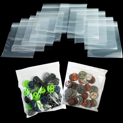 1000 Baggies 4'' X 4'' Zipper Reclosable Bag Seal Clear Plastic Heavy Duty 2ml Lot