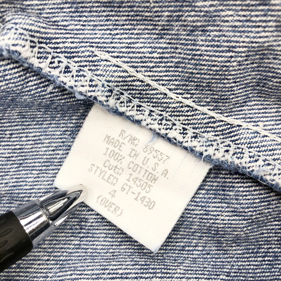 Mono vaquero de colección años 80 90 lavado ácido talla 4T niñas hecho en EE. UU. Foto 4 de 4