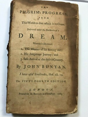 The Pilgrim's Progress by John Bunyan, Printed for D. Bunyan 1763