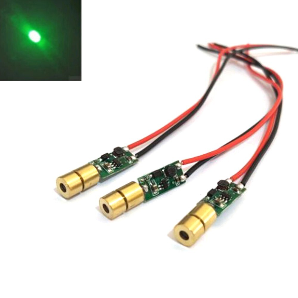 3pcs 515nm 520nm 5mw Green Laser Light Diode Dot Module