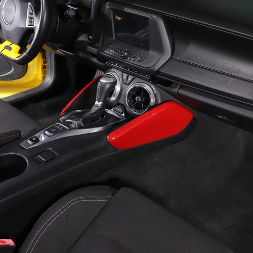 For 2016+ Chevy Camaro Red ⭕Inner Door Console Gear Shift Panel Decor Cover Trim - Picture 10 of 17