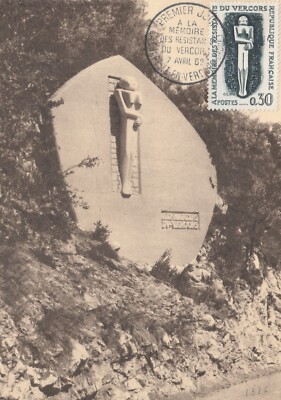 CARTE MAXIMUM 1er JOUR- RÉSISTANTS DU VERCORS - 07/04/1962