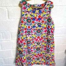 Mini Boden Girls Kids Bird Corduroy Novelty Dress sz 7-8 years Old