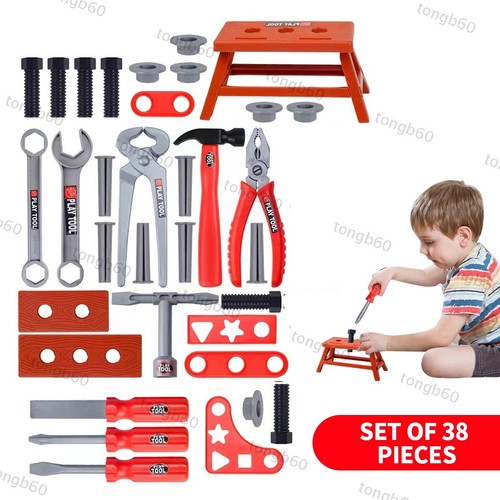 38/39/42tlg Werkzeugkoffer Spielwerkzeug|Werkzeugkasten Kinder|Mit Schraubendreh - Bild 4 von 14