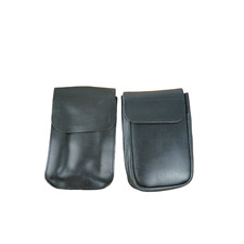 Leather Large Document Kit Pouch Belt Loop Black Security Webbing Duty Patrol