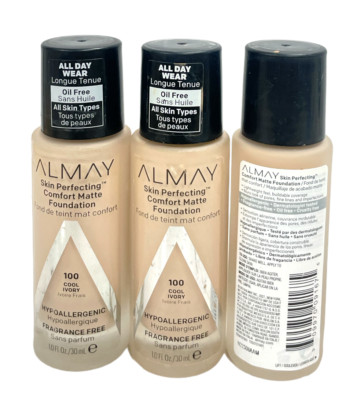 Almay Skin Perfecting Comfort Matte Foundation(30ml)Lot Of 3,You Pick,As Seen