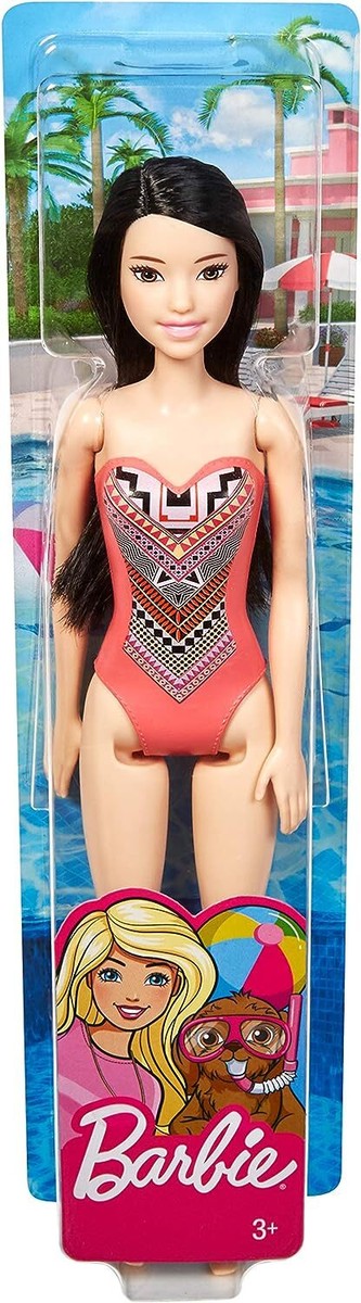 Barbie Asian Beach Doll in Pink Swimsuit | eBay