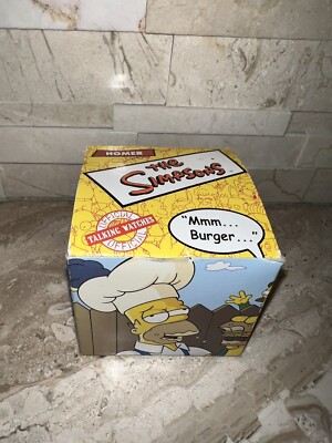 The Simpsons Homer Simpson Talking Watch Burger 2002 Burger King NEEDS BATTERY