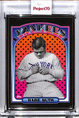 2021 TOPPS PROJECT 70 #476 BABE RUTH BY CLAW MONEY P70 AP SILVER FRAME 50/51