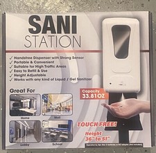 2 Touch Free Automatic Sani Station Adjustable Stand Large Capacity (2) Per Box.
