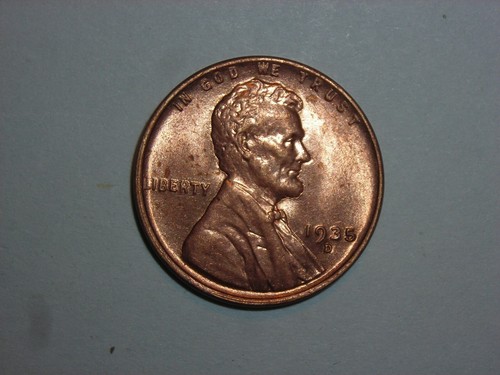 wheat penny 1935D SHARP RED BU 1935-D GREAT GEM RED UNC LINCOLN CENT LOT #B - Picture 2 of 3