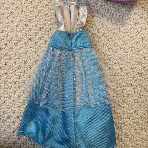 Original Barbie Puppe Abendkleid Kleid türkis mit silberner Spitze Rosette & Netz - Bild 2 von 3