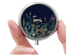 Pill Box, Small Pill Case for Purse & Pocket, Cute Medicine Organizer Travel Pil