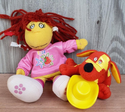 Vintage Fizz & Doodles Plüschtiere aus den Tweenies 2001 sehr guter Zustand