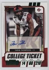 2021 Contenders Draft Picks Game Ticket Green 23/49 Tariq Thompson #302 Auto nd3