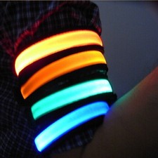 Reflective LED Lighting Armband Night Running Arm Safety Strap Wrist Bracelet