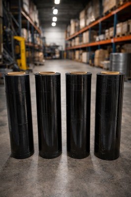 18 X1500FT extra thick 4 Industrial Grade Pallet Stretch Shrink Wrap ( BLACK)