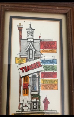 Vintage~Roger Mason~Framed Watercolor Comic Print Signed 1985 Drawing Flop House