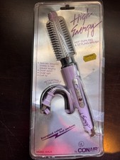 VTG CONAIR HIGH ENGERGY Hot Curling Styling Brush 301LA Lavender -Used