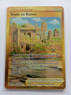 Pokemon Karte RUINENSTADION 215/196 Gold EB11 Verlorener Ursprung