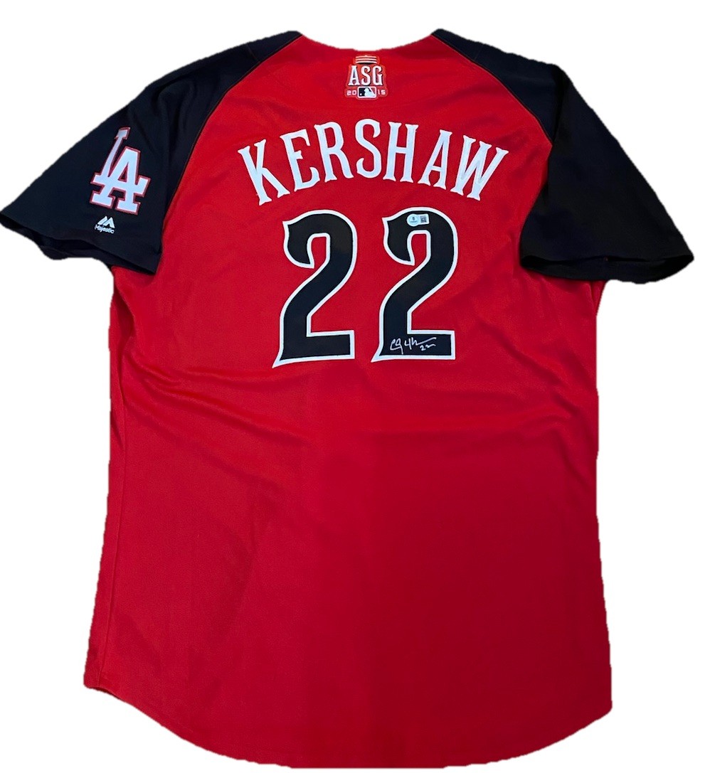 Clayton Kershaw Autographed Signed Los Angeles Dodgers Dodgers 2015 All Star Game Majestic Jersey BAS Size 48 