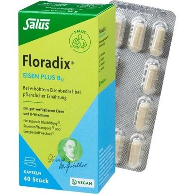 FLORADIX Eisen plus B12 vegan Kapseln 40 St. PZN 05566166