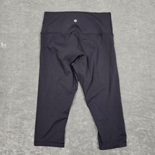 Lululemon Pants Womens 8 Black High Rise Crop Capri Yoga Leggings Athletic Gym