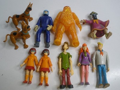 Lot of 10 Scooby Doo Action Figures Villains 10,000 Volt Ghost Phantom Racer