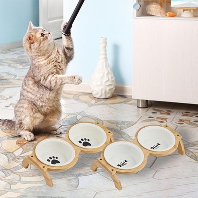 Erhöhte Katzen Keramik Näpfe Haustier Futternäpfe Katze Futternäpfe