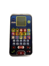 VTech Call Chat Learning Play Phone Silver/Blue PREOWNED