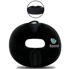 FOMI Extra Thick Donut Memory Foam Seat Cushion 1 Count Pack of 1 , Black