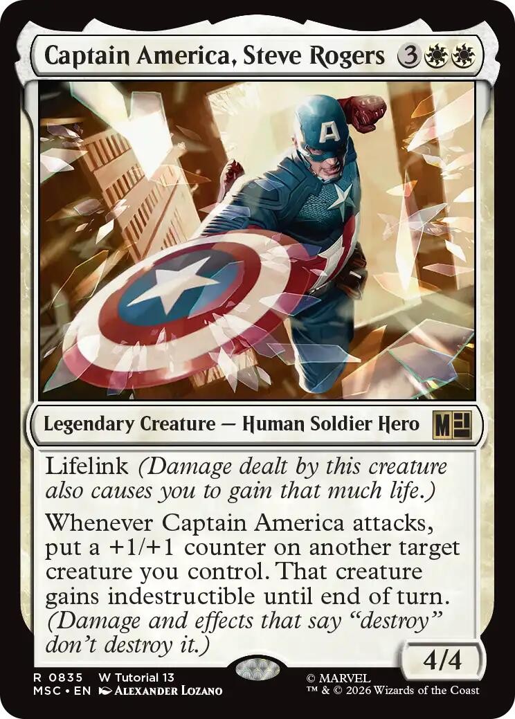 Captain America, Steve Rogers - 0835 - NM- Commander: Marvel Super Heroes