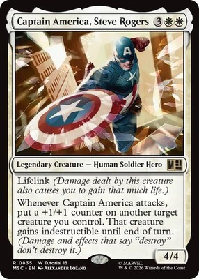 Captain America, Steve Rogers - 0835 - NM- Commander: Marvel Super Heroes