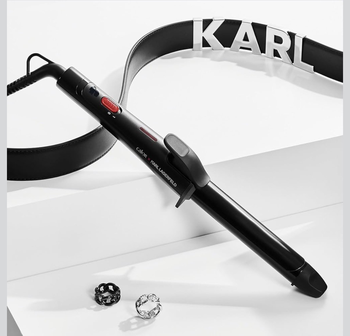 Fer à boucler Calor x KARL LAGERFELD 25 mm pour boucles naturelles et serrées