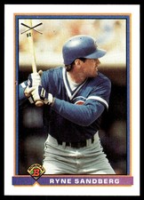 Ryne Sandberg 1991 Bowman #377 Chicago Cubs FREE SHIPPING AutographDen