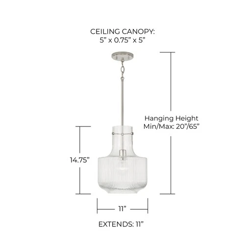 Capital Lighting 345111 Nyla 11"W Abstract Pendant - Picture 2 of 14