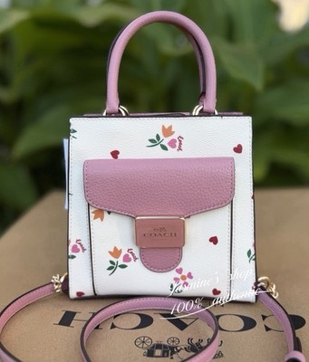 NWT Coach Mini Pepper Crossbody With Heart Petal Print c7599 | eBay
