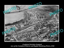 Castleford Yorkshire England View Of Potteries 1930 Old Large Historic Photo