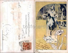 LIBERTY ART NOUVEAU-PULCINELLA-AUTORE CROTTA-D21-83
