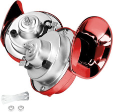 300DB Super Loud Train Horn, 2PCS Car Air Electric Snail Double Horn, 12V Waterp