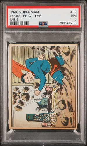 1940 Gum Inc Superman #39 Disaster At The Mine — PSA 7