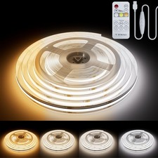 PAUTIX 5V USB CCT Tunable COB LED Strip Light 6.56ft/2m 1280LEDs 1200lm 2700K...